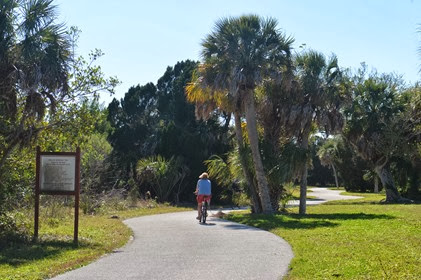 on the bike trail at Fort DeSoto