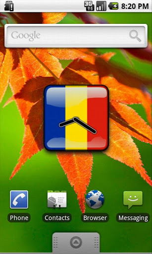 【免費個人化App】Romania Flag Clock Widget-APP點子