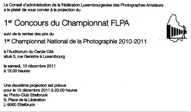 Concours du Championnat FLPA 2011