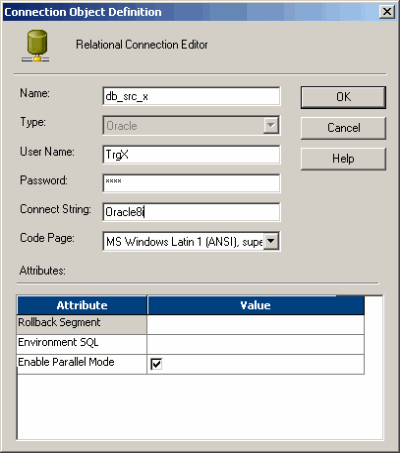 Informatica Database Connection