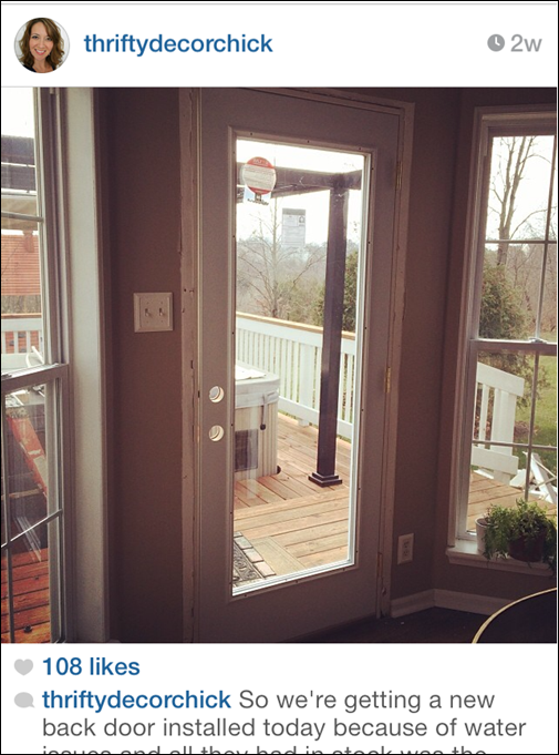 New Black Back Door From Thrifty Decor And I Think Pretty Much Every Person Said No Grid Agreed Couldn T Believe How More Open It Made That Kitchen Nook Feel Was Crazy
