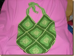 nice green crochet bag