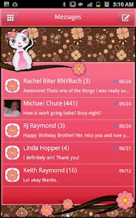 Download GO SMS - Floral Miss Priss APK for Android