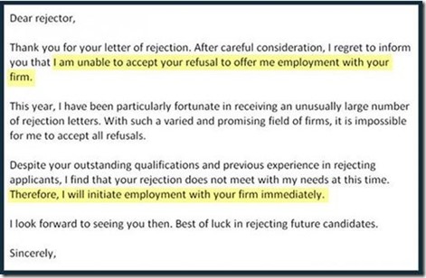 rejection letter