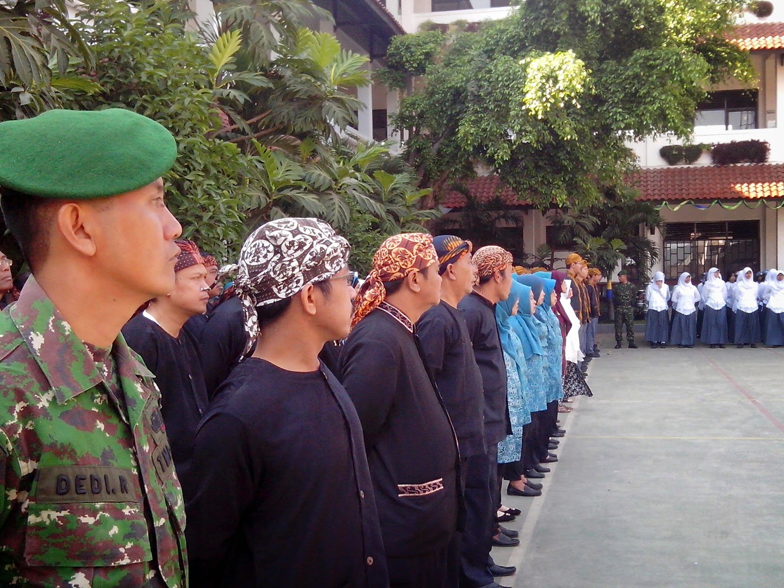 kegiatan Upacara memperingati hari jadi Kota Bandung tingkat Kecamatan