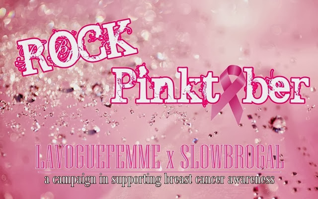 Rock Pinktober LaVogueFemme x SlowBroGal Breast Cancer Awareness