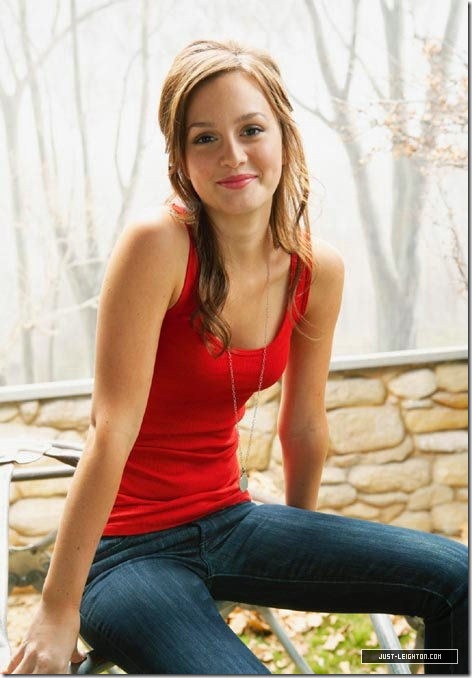 Leighton Meester Blue Jeans