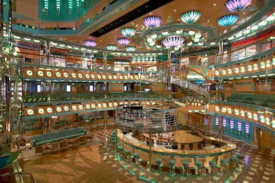 The Magic Bar, on deck 3 of Carnival Magic's atrium, is a perfect spot to meet friends for cocktails and people watching. 