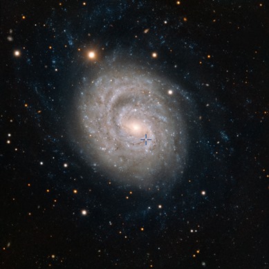 galáxia NGC 1637 e supernova SN 1999em