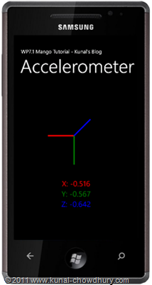 WP7.1 Demo - Accelorometer Demo