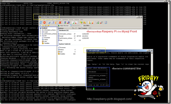 MySQL Front + Raspberry Pi