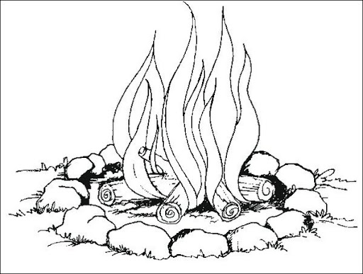 Dibujo de fuego para colorear - Imagui