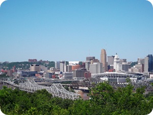 City of Cincinnati, viewed from DeVou Park, KY