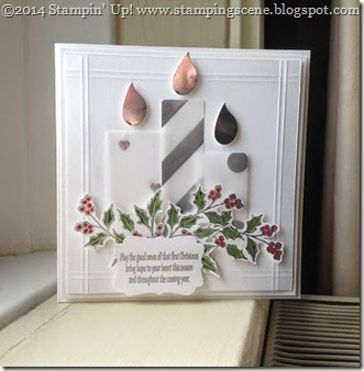 stampin up christmas candle card