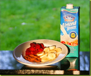 reciperaspberry and banana almond milk smoothie