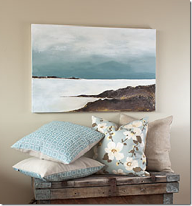ocean painting via thrifty decor chick