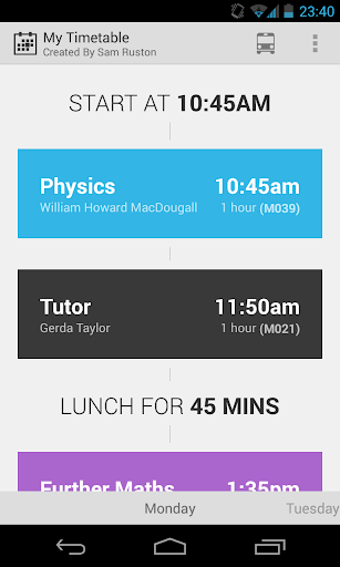 TRC - Timetable Bus Tracker