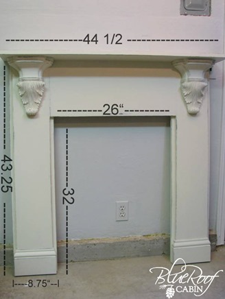 Faux Fireplace Mantel dimensions 8