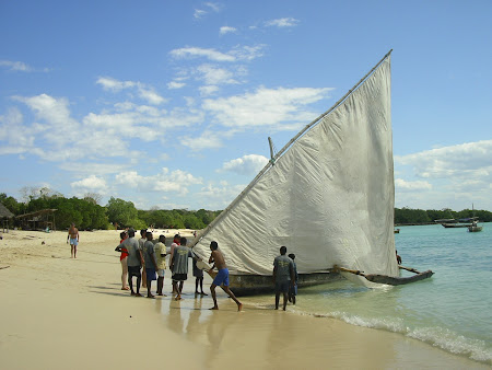 Excursii Zanzibar: ridicarea panzei la dhow