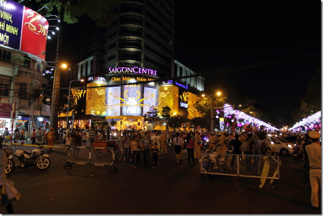 Every building decked up for the New Year 2013 in Vietnam