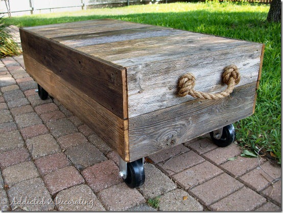 diy factory cart style coffee table 4