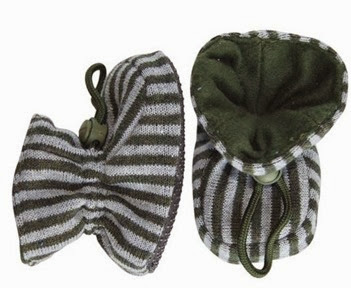 Melton Baby Booties- Stripes