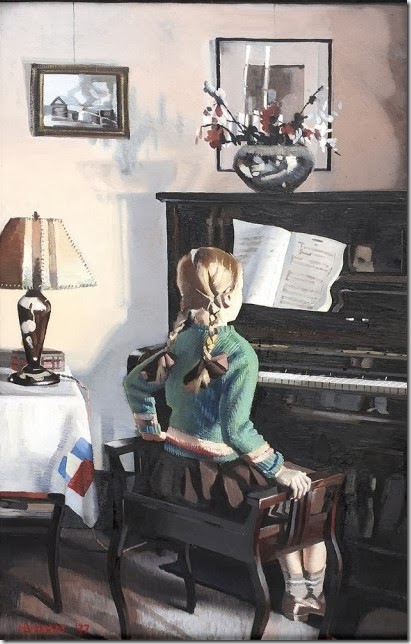 Badham, Girl at the piano, 1937