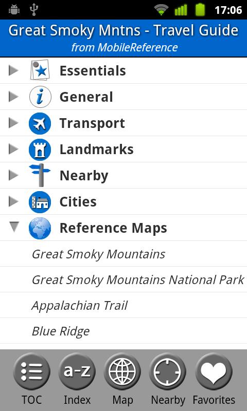Great Smoky Mountains Guide Screen 1