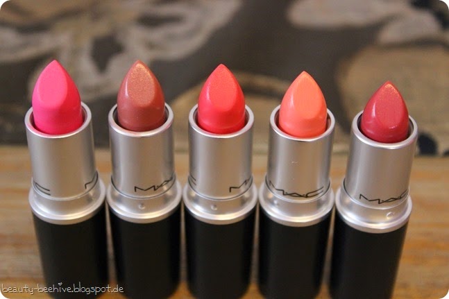 MAC is Beauty LE Lippenstifte Lipsticks Swatches Real Redhead Silly Reel Sexy Make me gorgeous call the hairdresser 1