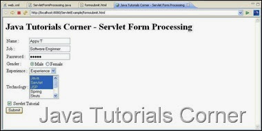 servlet form processing