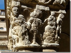 Capitel de las tentaciones de Cristo - Claustro de San Pedro el Viejo - Huesca