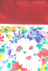 pillowcase first one floral and red