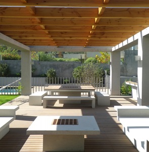 Casa moderna Ovalle-Salinas muebles terraza