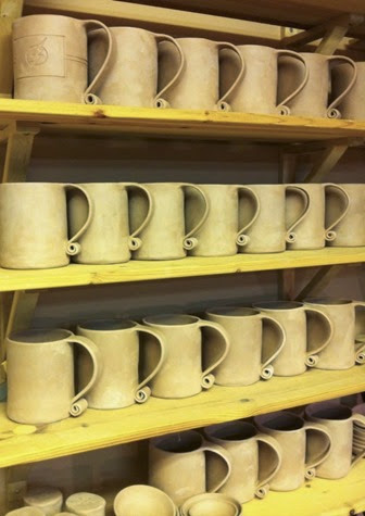 bisque ware mugs glazedOver Pottery