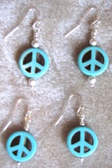 Earrings 9.1.11 Peace symbol 2 prs