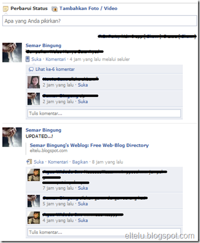 Screenshot Dinding Facebook