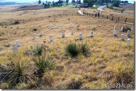 Sept 3, 2012: Memorial markers for the fallen soldiers below Last Stand Hill. #16