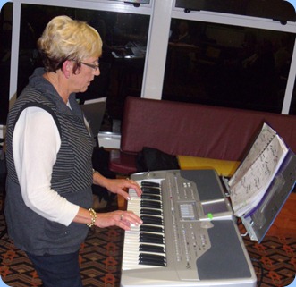 Jan Johnston came down from Algies Bay to play for us on her lovely Korg Pa1X. Loved the steel guitar sound used on 'Sleepwalk'!