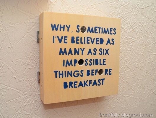 "six impossible things" thermostat cover "six impossible things" thermostat cover