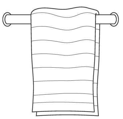 Dibujo de toalla para colorear - Imagui