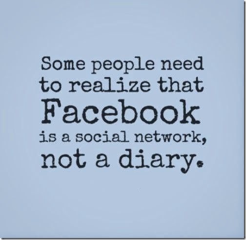 facebook is a social network not a diary