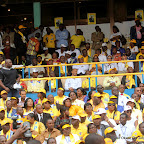 Quelques cadres et membres du PPRD, lors de la clôture du 2ème congrès de leur parti politique le 21/08/2011 au stade des martyrs à Kinshasa. Radio Okapi/ John Bompengo