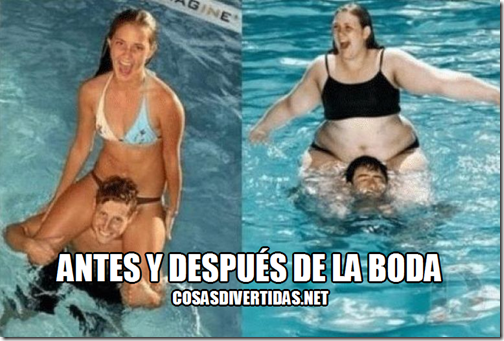 Antes y después de la boda Antes y después de la boda