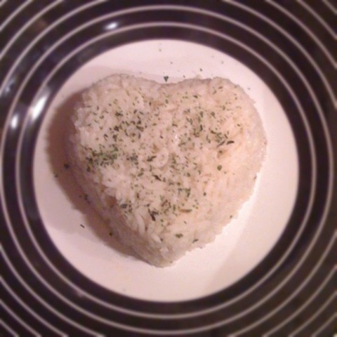 #20 - Heart shaped sticky coriander rice