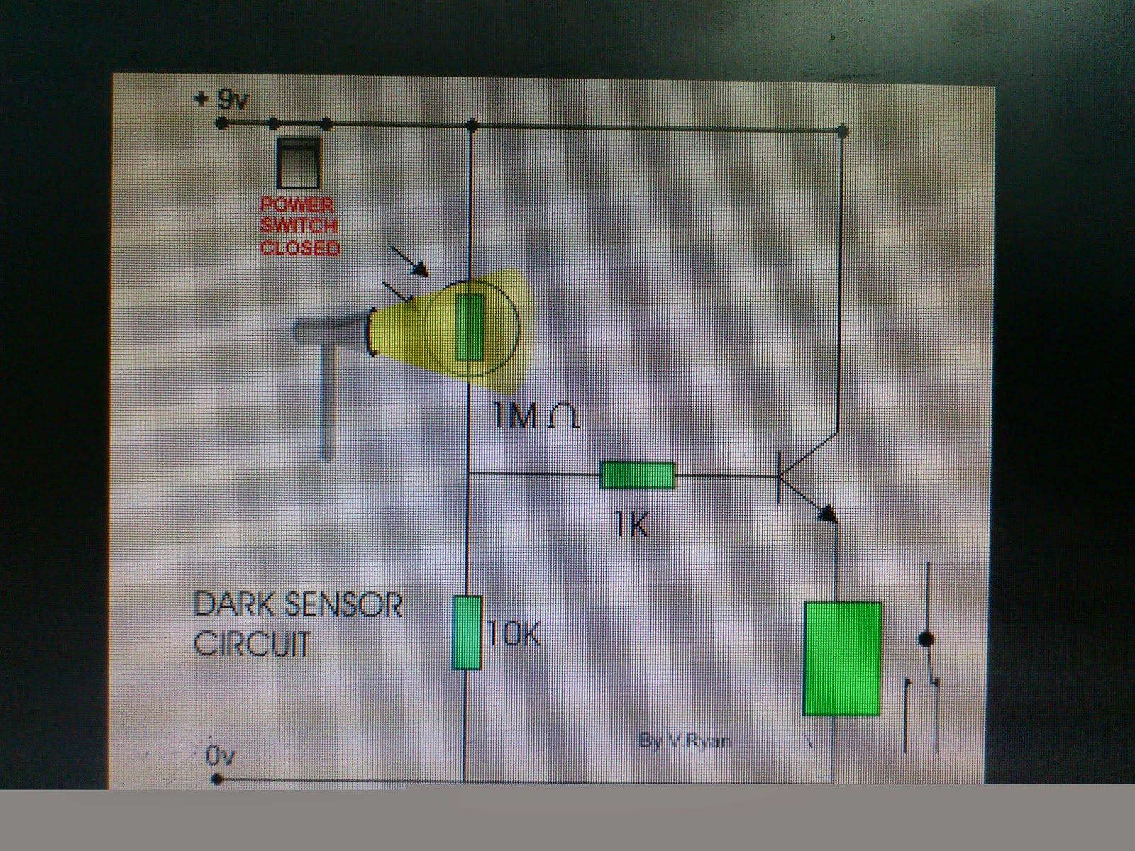 electronic hobby circuits: Dark sensor circuit