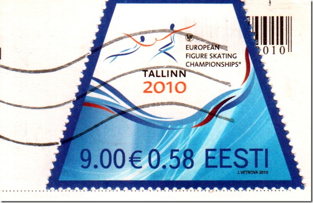 Figure skating on Estonian Stamp