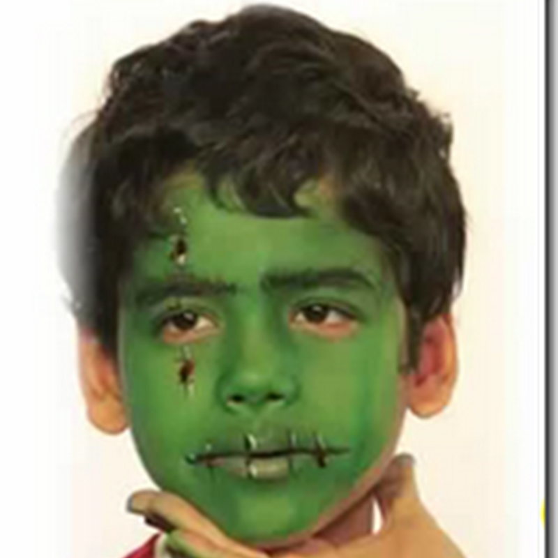 maquillaje de Frankenstein para Halloween