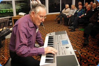 Roy Steen played his Korg Pa80 for us and gave a superb mini concert. Photo courtesy of Dennis Lyons.