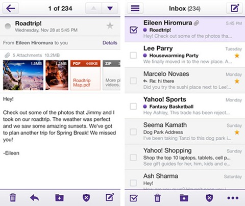La nueva interfaz de Yahoo