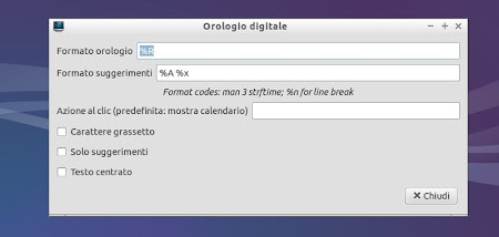 Lubuntu 14.04 - Applet Orologio